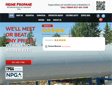 Tablet Screenshot of heinepropane.com